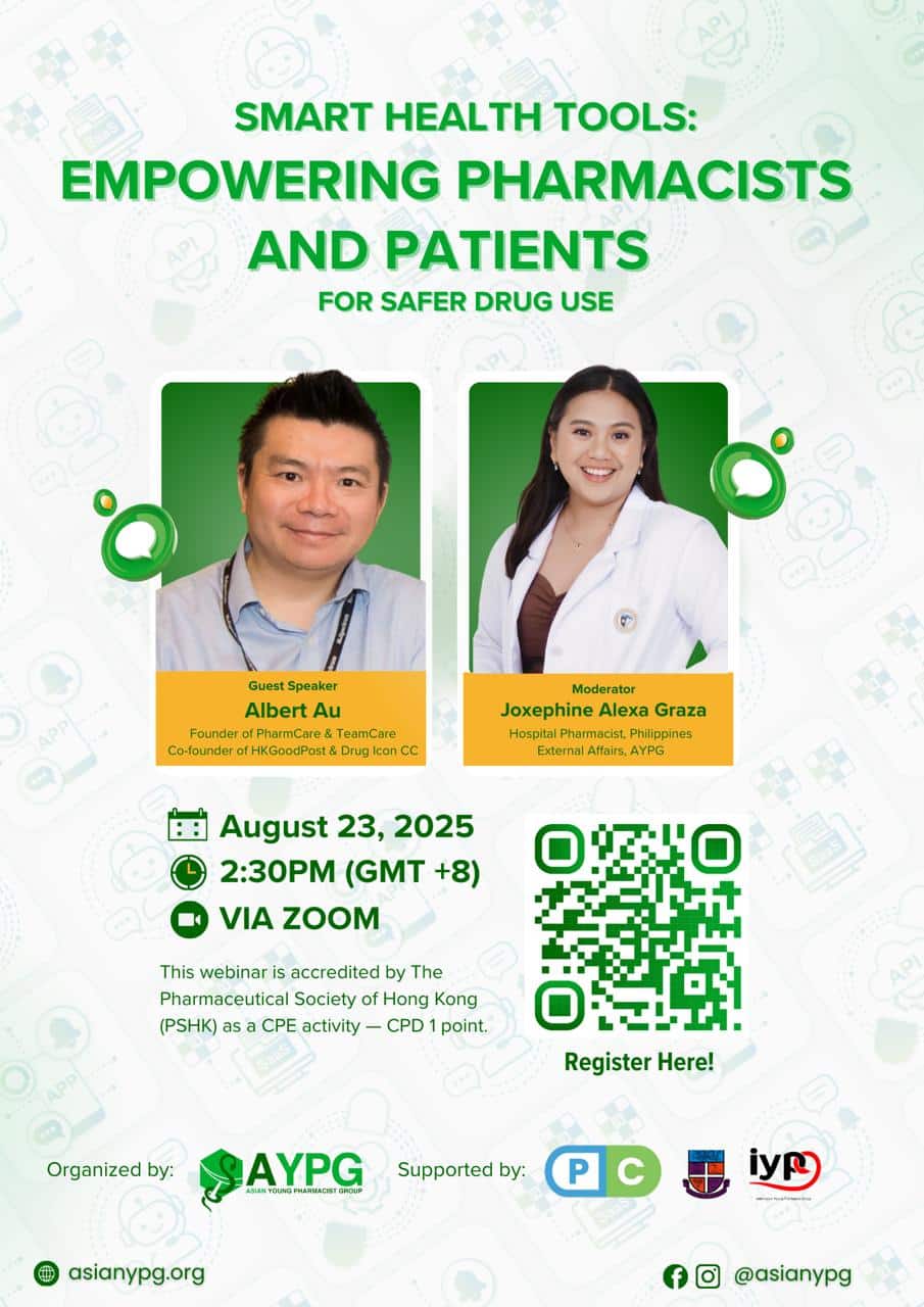 𝗔𝗬𝗣𝗚 × 𝗣𝗵𝗮𝗿𝗺𝗖𝗮𝗿𝗲 𝟭𝘀𝘁 𝗪𝗲𝗯𝗶𝗻𝗮𝗿 𝗔𝗻𝗻𝗼𝘂𝗻𝗰𝗲𝗺𝗲𝗻𝘁 — 𝗦𝗺𝗮𝗿𝘁 𝗛𝗲𝗮𝗹𝘁𝗵 𝗧𝗼𝗼𝗹𝘀: 𝗘𝗺𝗽𝗼𝘄𝗲𝗿𝗶𝗻𝗴 𝗣𝗵𝗮𝗿𝗺𝗮𝗰𝗶𝘀𝘁𝘀 𝗮𝗻𝗱 𝗣𝗮𝘁𝗶𝗲𝗻𝘁𝘀 𝗳𝗼𝗿 𝗦𝗮𝗳𝗲𝗿 𝗗𝗿𝘂𝗴 𝗨𝘀𝗲